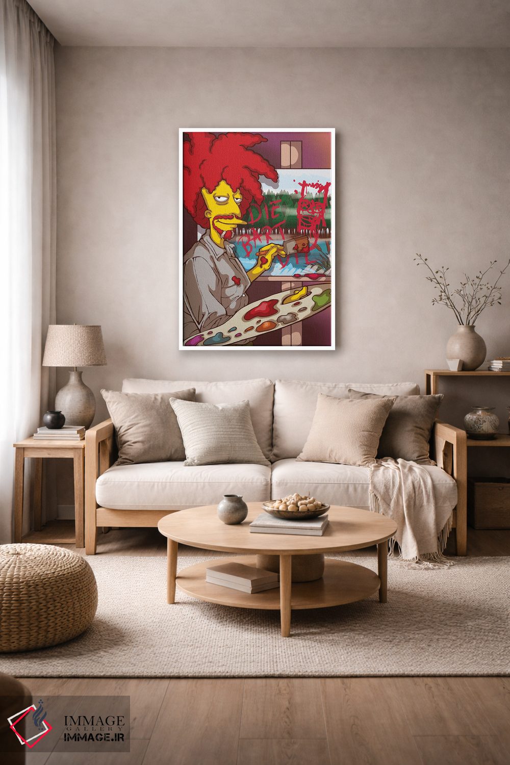 تابلو دکوراتیو باب راس در نمایش جانبی اثر پی بی ماهونی آرت - D3W