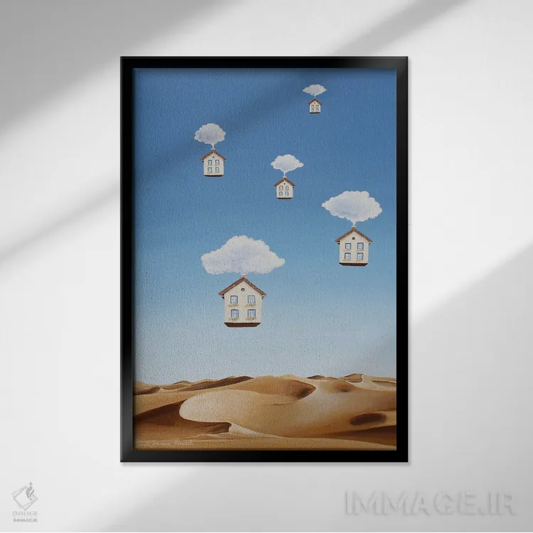 تابلو دکوراتیو به هوا رفتن اثر پل برنارد روسل - نمای قابدار مشکی