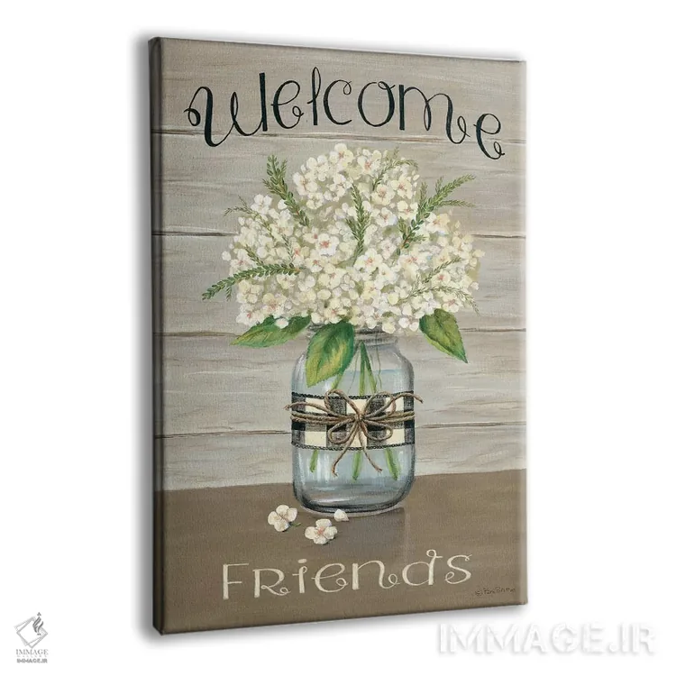 تابلو مدرن جار مزون خوش آمد دوستان اثر پم بریتون - نمای پرسپکتیو محصول
