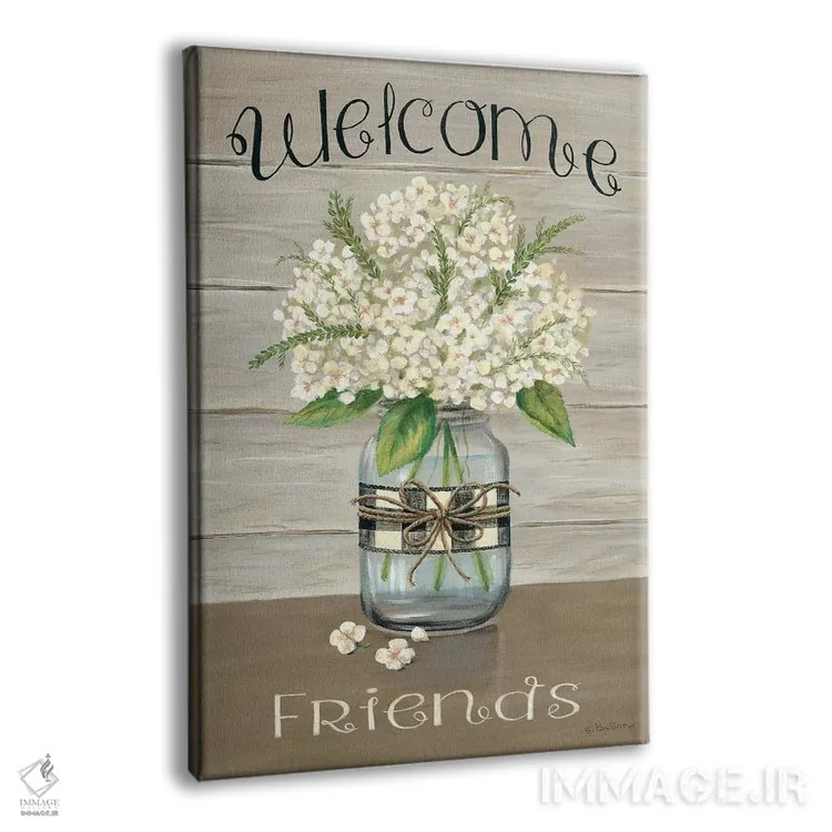 تابلو مدرن جار مزون خوش آمد دوستان اثر پم بریتون - نمای پرسپکتیو محصول