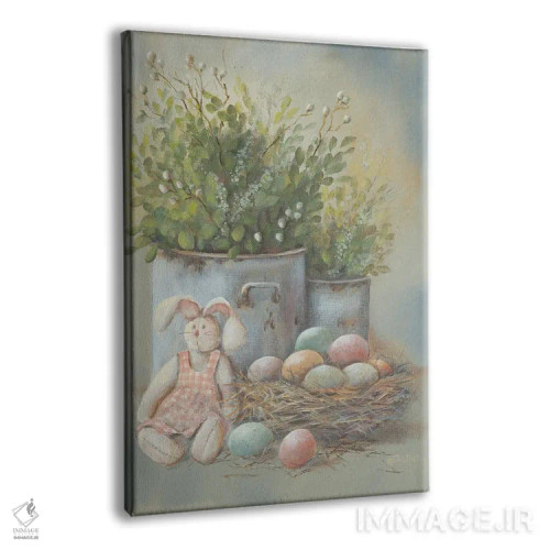 تابلو دکوراتیو نمای کوچک عید پاک روستایی اثر پم بریتون - نمای پرسپکتیو محصول