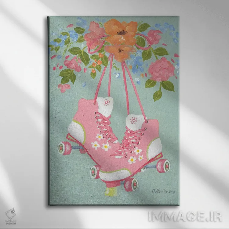 تابلو دکوراتیو بیا شروع کنیم اثر پم بریتون - نمای روبهرو روی دیوار