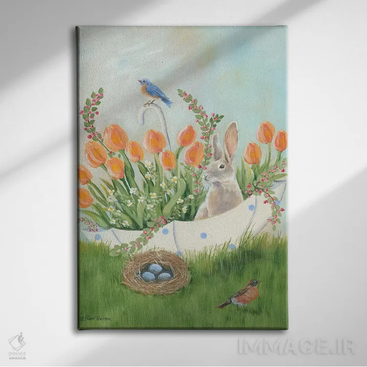 تابلو دکوراتیو جوایز چتر اثر پم بریتون - نمای روبهرو روی دیوار