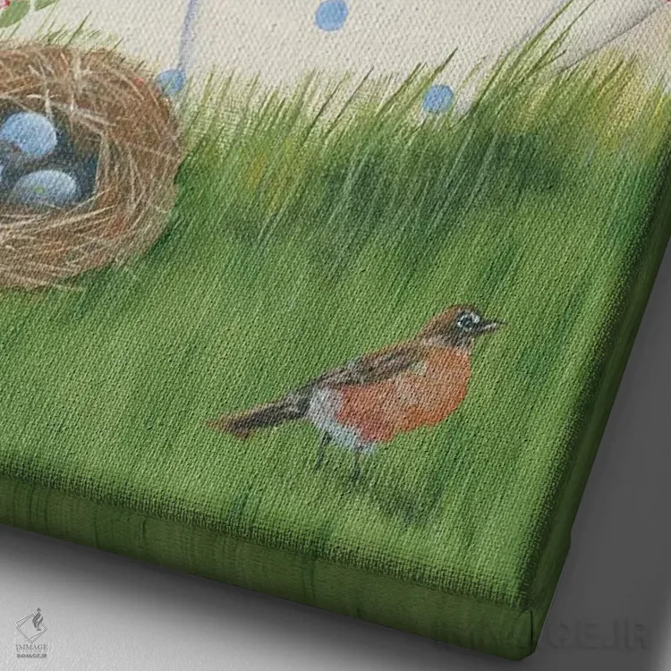 تابلو دکوراتیو جوایز چتر اثر پم بریتون - نمای نزدیک بافت بوم