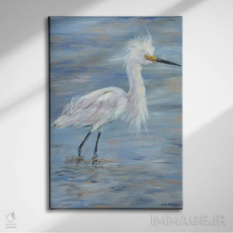 تابلو دکوراتیو مرغ مگس خوار اثر پم بریتون - نمای روبهرو روی دیوار