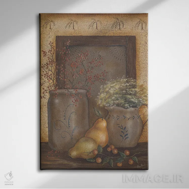 تابلو دکوراتیو پنل قوطی فلزی اثر پم بریتون - نمای روبهرو روی دیوار