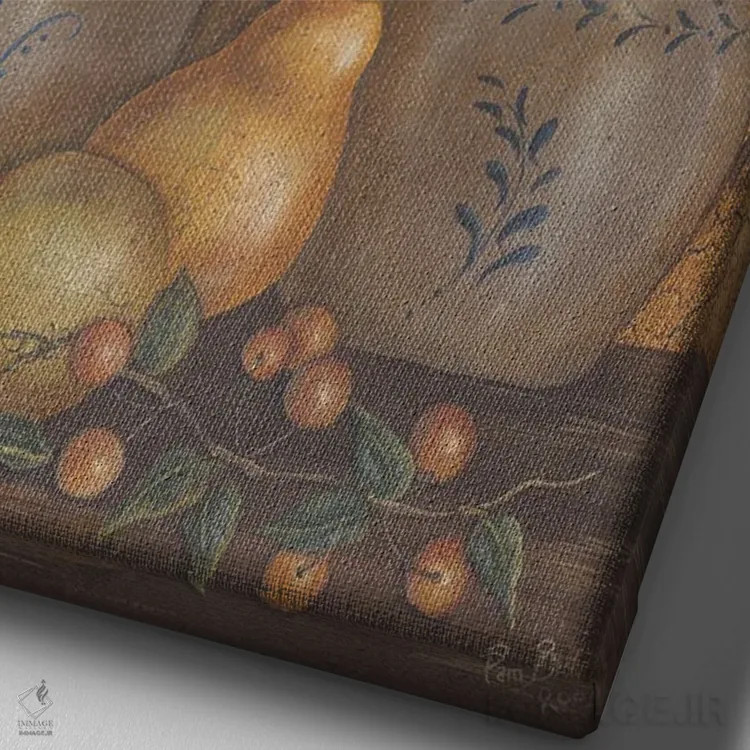 تابلو دکوراتیو پنل قوطی فلزی اثر پم بریتون - نمای نزدیک بافت بوم