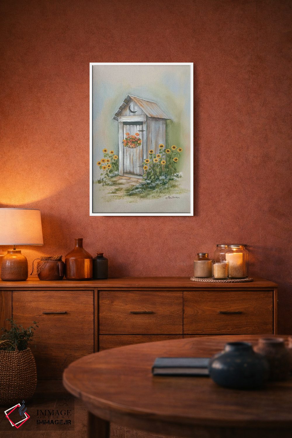 تابلو دکوراتیو توالت بیرونی روستایی ۱ اثر پم بریتون - D1W