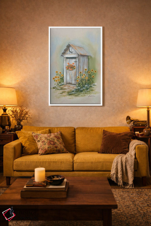 تابلو دکوراتیو توالت بیرونی روستایی ۱ اثر پم بریتون - D2W