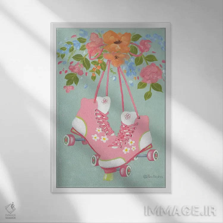 تابلو دکوراتیو بیا شروع کنیم اثر پم بریتون - نمای قابدار سفید