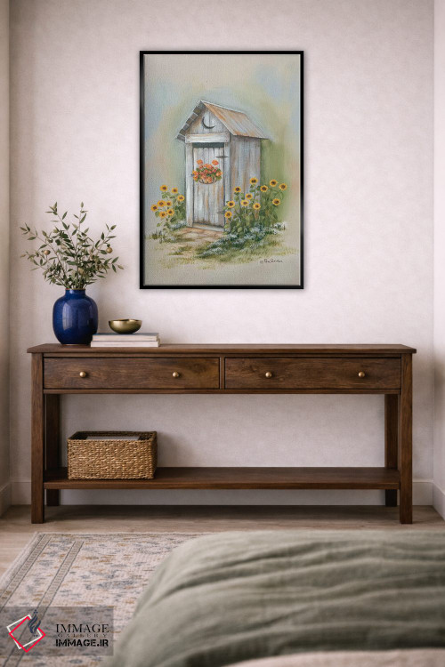 تابلو دکوراتیو توالت بیرونی روستایی ۱ اثر پم بریتون - D5B