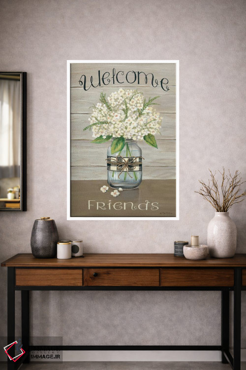 تابلو مدرن جار مزون خوش آمد دوستان اثر پم بریتون - D1W