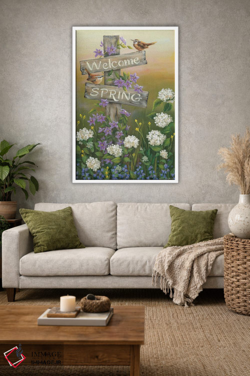 تابلو دکوراتیو بهار خوش آمدی اثر پم بریتون - D1W