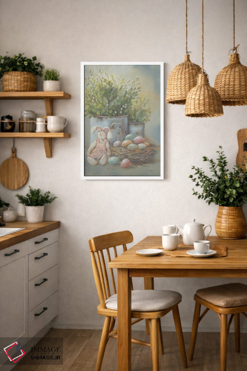 تابلو دکوراتیو نمای کوچک عید پاک روستایی اثر پم بریتون - D3W