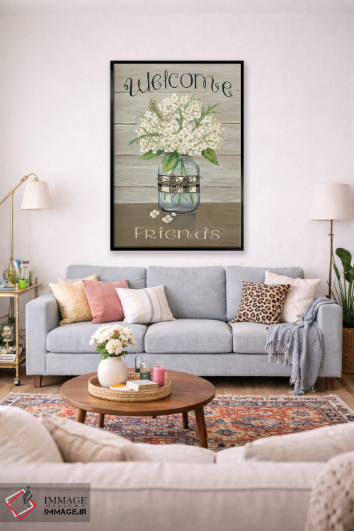 تابلو مدرن جار مزون خوش آمد دوستان اثر پم بریتون - D2B