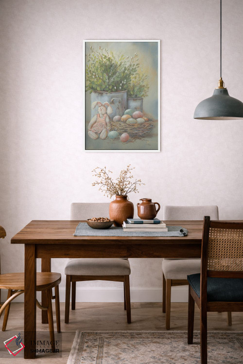 تابلو دکوراتیو نمای کوچک عید پاک روستایی اثر پم بریتون - D6W