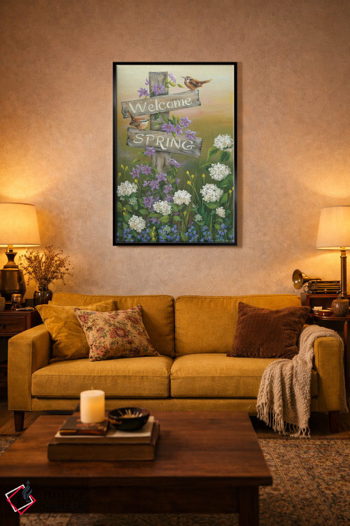 تابلو دکوراتیو بهار خوش آمدی اثر پم بریتون - D6B