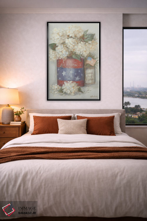 تابلو دکوراتیو زمین روستایی که دوستش دارم اثر پم بریتون - D6B