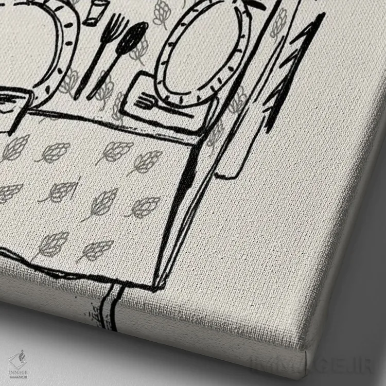 تابلو مینیمال سینی پنیر اثر پاسکال برکوویتز - نمای نزدیک بافت بوم