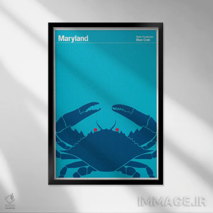 تابلو دکوراتیو پوسترهای مونتاگ ۱۱ اثر پرینت کالکشن - نمای قابدار مشکی