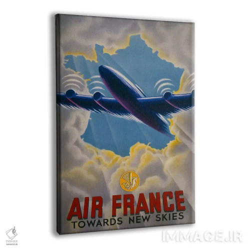 تابلو دکوراتیو ایر فرانس به سوی آسمان های نو اثر پرینت کالکشن - نمای پرسپکتیو محصول