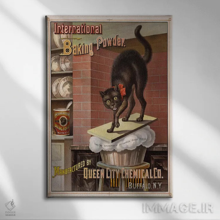 تابلو دکوراتیو فاجعه در آشپزخانه، ۱۸۸۵ اثر پرینت کالکشن - نمای روبهرو روی دیوار