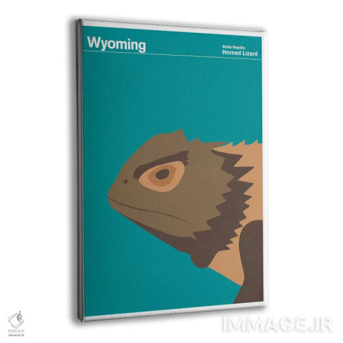 تابلو دکوراتیو پوسترهای ایالتی وایومینگ اثر پرینت کالکشن - نمای پرسپکتیو محصول