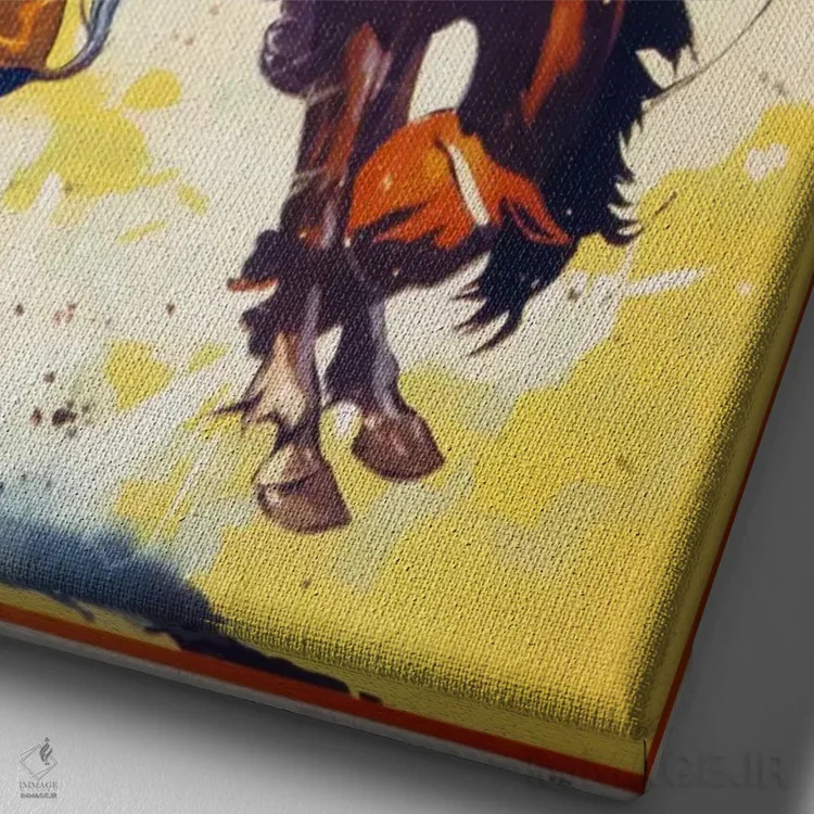 تابلو دکوراتیو جشنواره دولتی رودئو، روآن اثر پرینت کالکشن - نمای نزدیک بافت بوم