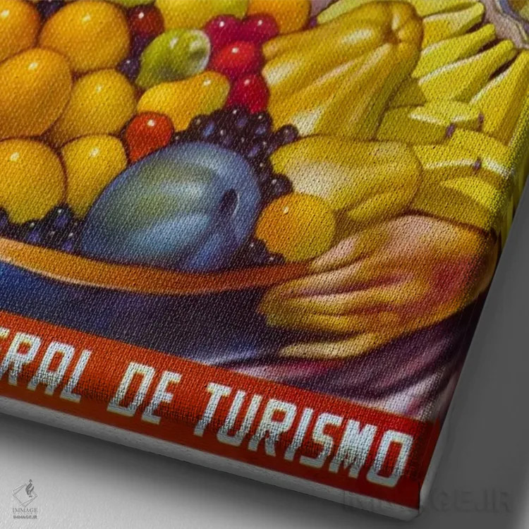 تابلو دکوراتیو مکزیک اثر پرینت کالکشن - نمای نزدیک بافت بوم