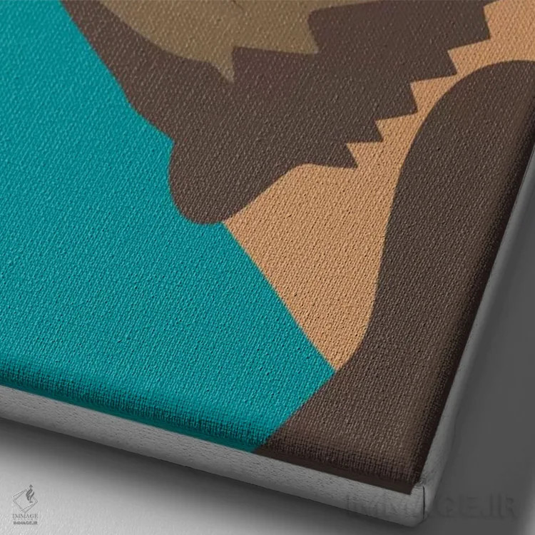 تابلو دکوراتیو پوسترهای ایالتی وایومینگ اثر پرینت کالکشن - نمای نزدیک بافت بوم