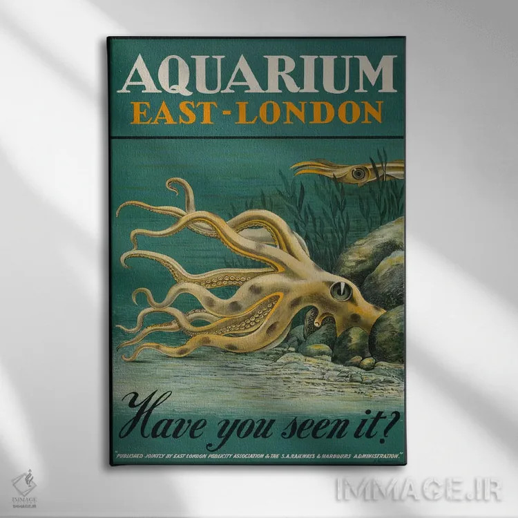 تابلو دکوراتیو آکواریوم، شرق لندن اثر پرینت کالکشن - نمای روبهرو روی دیوار