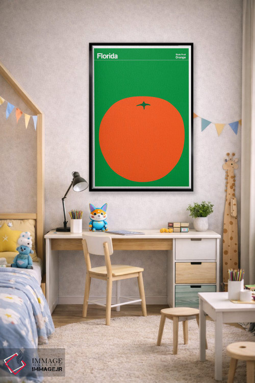 تابلو مینیمال پوسترهای ایالتی فلوریدا اثر پرینت کالکشن - D2B