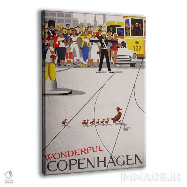 تابلو دکوراتیو کپنهاگ شگفت انگیز اثر پرینت کالکشن - نمای پرسپکتیو محصول