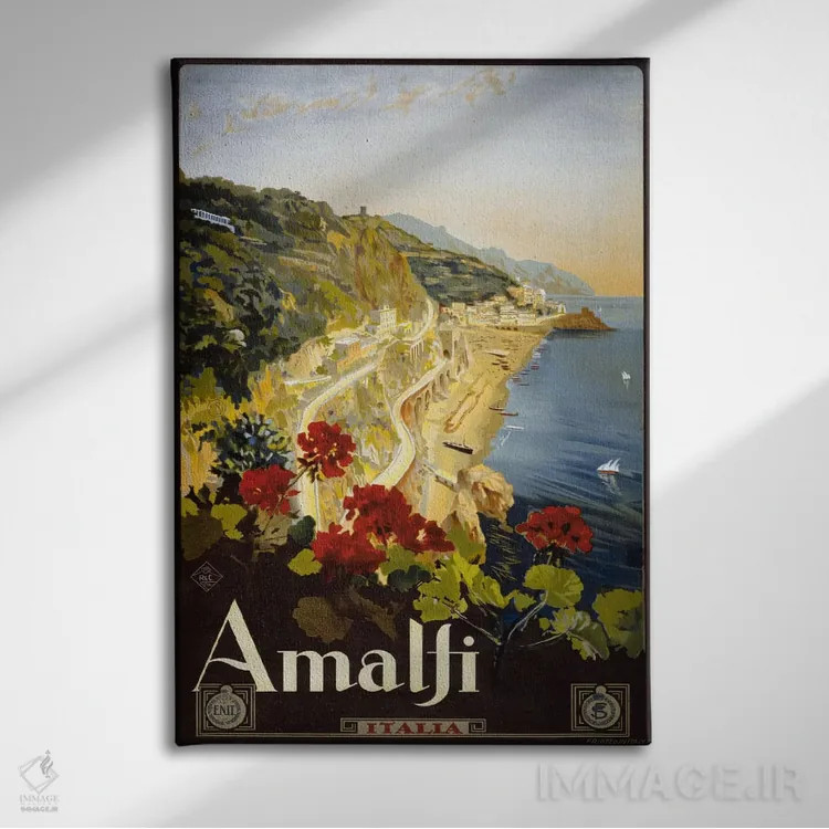 تابلو دکوراتیو آمالفی اثر پرینت کالکشن - نمای روبهرو روی دیوار