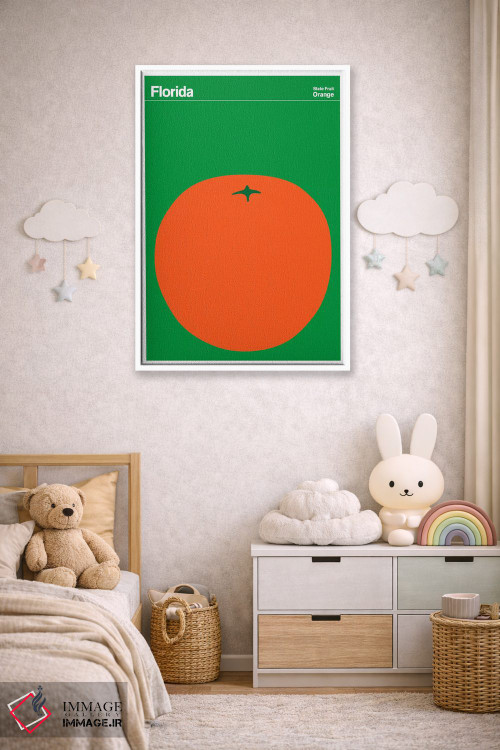 تابلو مینیمال پوسترهای ایالتی فلوریدا اثر پرینت کالکشن - D4W