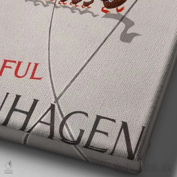 تابلو دکوراتیو کپنهاگ شگفت انگیز اثر پرینت کالکشن - نمای نزدیک بافت بوم