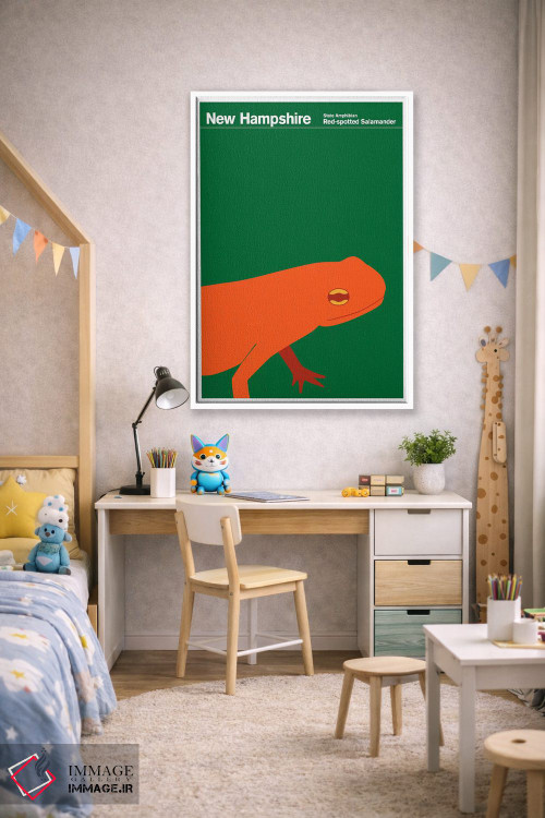 تابلو دکوراتیو پوسترهای ایالتی نیوهمپشایر اثر پرینت کالکشن - D1W