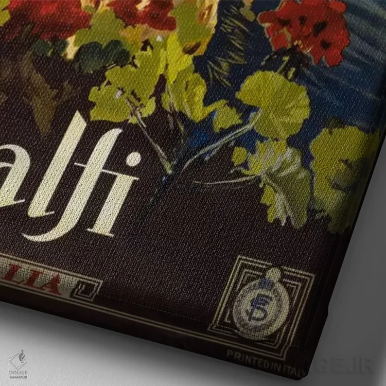 تابلو دکوراتیو آمالفی اثر پرینت کالکشن - نمای نزدیک بافت بوم