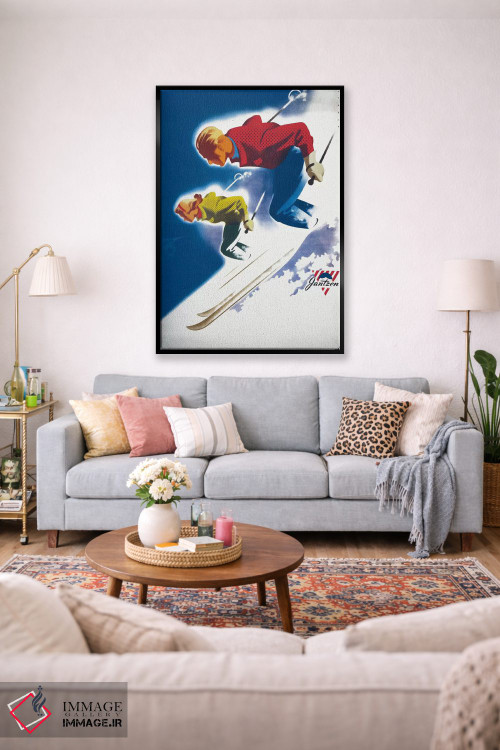 تابلو دکوراتیو جانتزن اثر بایندر مرد و زن، اسکی ۱۹۴۷ - D1B