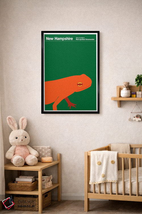 تابلو دکوراتیو پوسترهای ایالتی نیوهمپشایر اثر پرینت کالکشن - D4B
