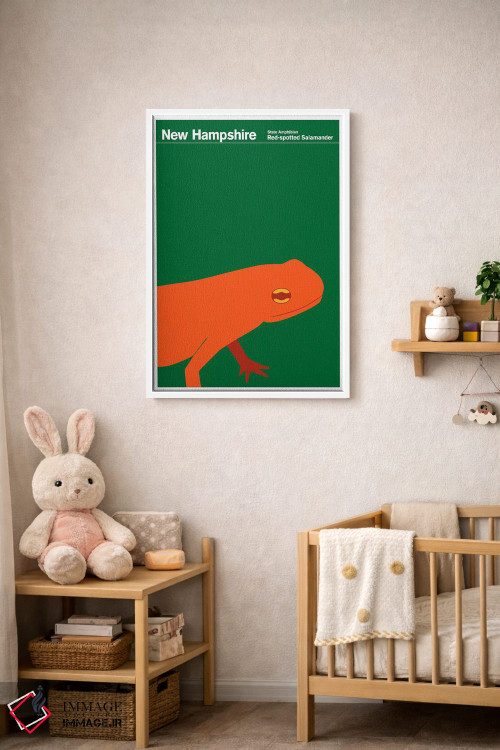 تابلو دکوراتیو پوسترهای ایالتی نیوهمپشایر اثر پرینت کالکشن - D3W