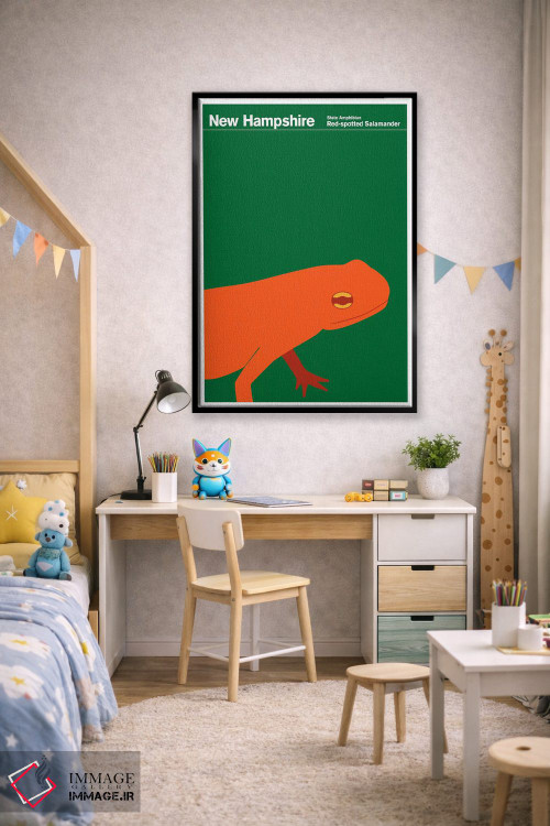 تابلو دکوراتیو پوسترهای ایالتی نیوهمپشایر اثر پرینت کالکشن - D2B