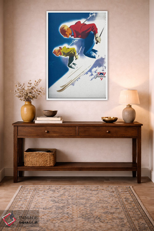 تابلو دکوراتیو جانتزن اثر بایندر مرد و زن، اسکی ۱۹۴۷ - D2W