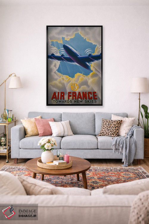 تابلو دکوراتیو ایر فرانس به سوی آسمان های نو اثر پرینت کالکشن - D1B