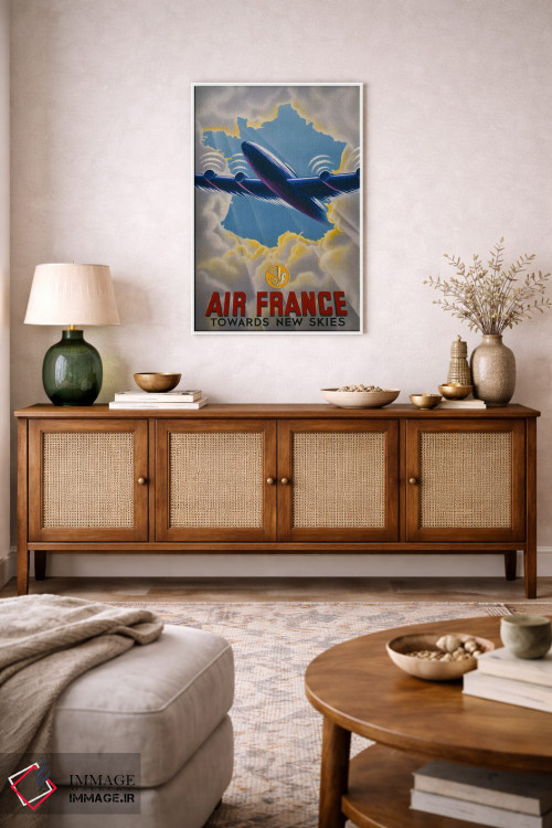تابلو دکوراتیو ایر فرانس به سوی آسمان های نو اثر پرینت کالکشن - D2W