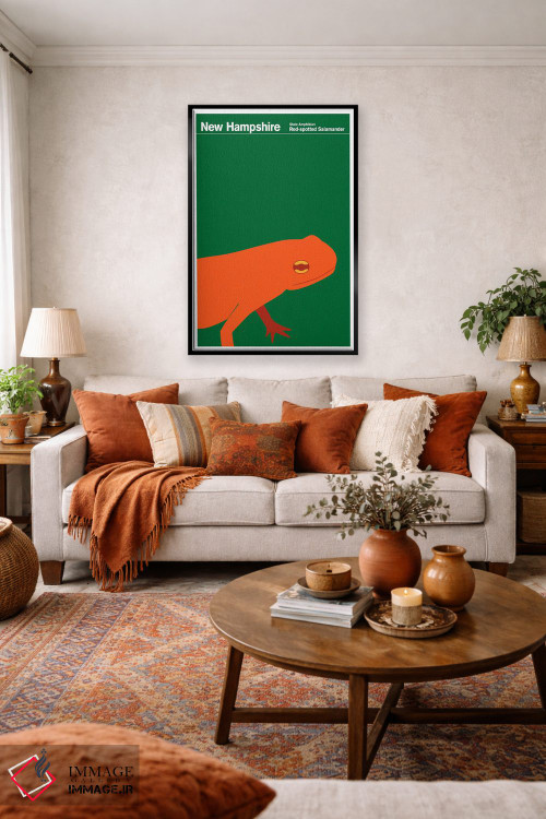 تابلو دکوراتیو پوسترهای ایالتی نیوهمپشایر اثر پرینت کالکشن - D5B