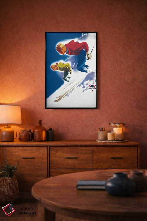 تابلو دکوراتیو جانتزن اثر بایندر مرد و زن، اسکی ۱۹۴۷ - D4B