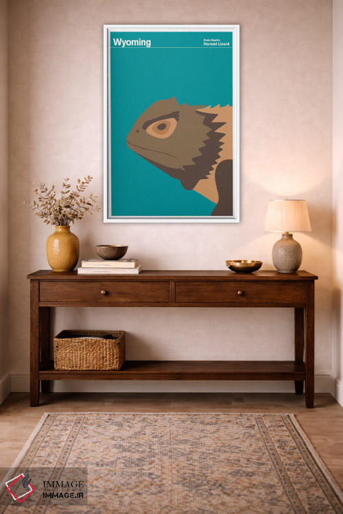تابلو دکوراتیو پوسترهای ایالتی وایومینگ اثر پرینت کالکشن - D2W