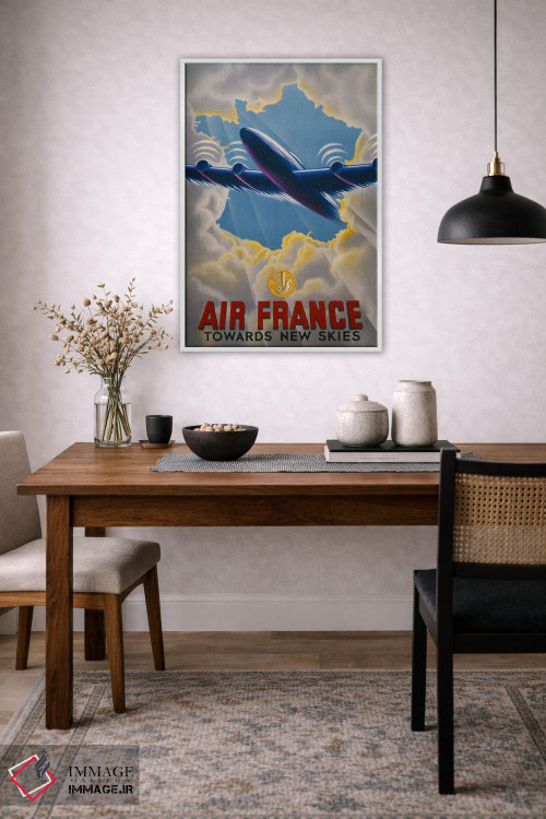 تابلو دکوراتیو ایر فرانس به سوی آسمان های نو اثر پرینت کالکشن - D3W
