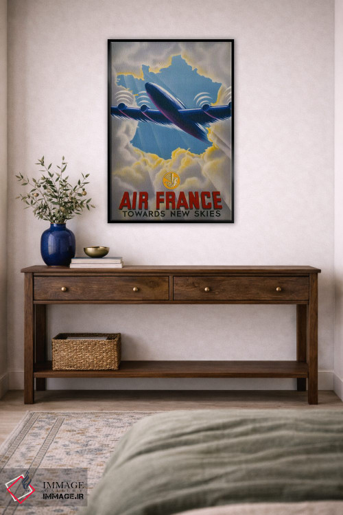 تابلو دکوراتیو ایر فرانس به سوی آسمان های نو اثر پرینت کالکشن - D4B